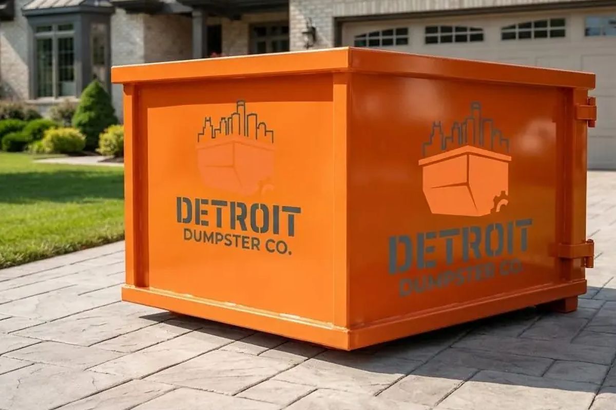 10 Yard roll-off dumpster from Detroit Dumpster Co