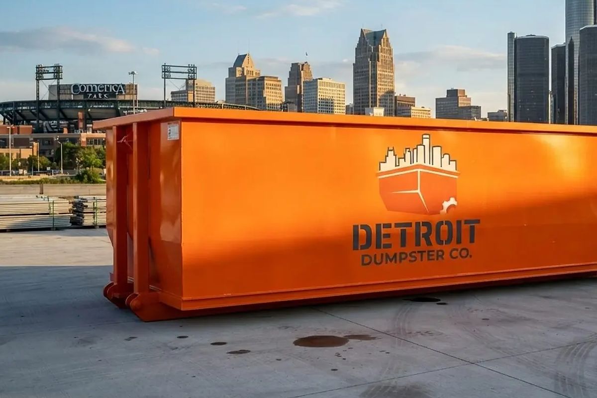 20 Yard roll-off dumpster from Detroit Dumpster Co